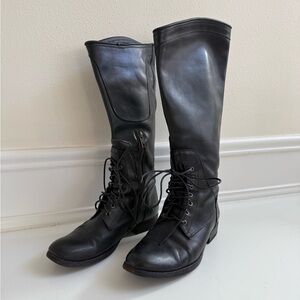 Frye Black Lace Up Boots for Women